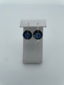 Blue quartz earrings-Sterling Silver/Blue quartz